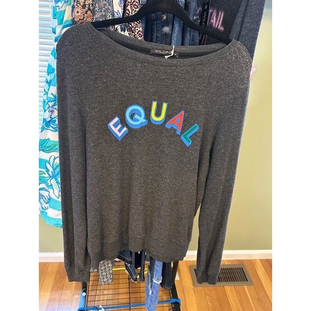 Wildfox Equal BBJ Sweatshirt Baggy Beach Jumper Size M NWT